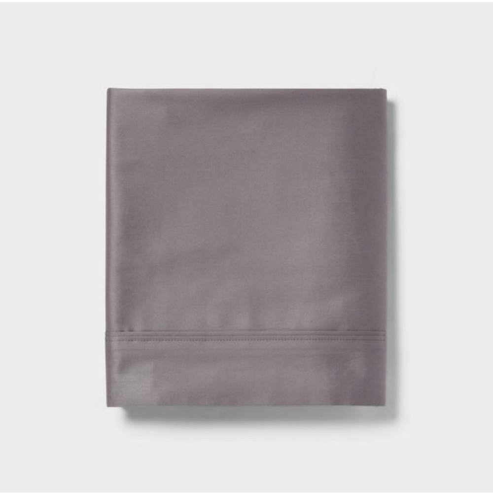 King 400 Thread Count Performance Flat Sheet Dark Gray - Threshold